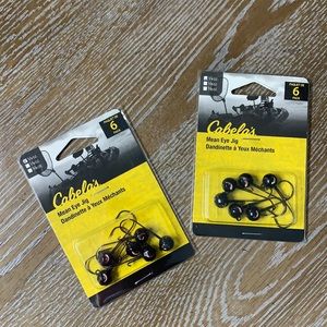 Cabela's Yellow and Black Mean Eye Jig Set